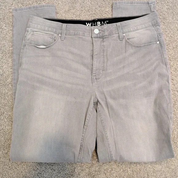 White House Black Market Light Gray Jeans - Picture 3 of 7